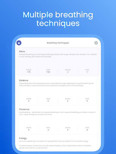 Screenshot of Breathe to Relax: Affirmations