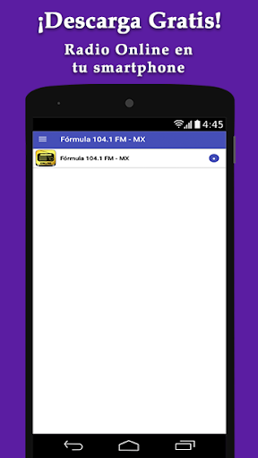 Android application Radio Formula Mexico 104.1 FM screenshort
