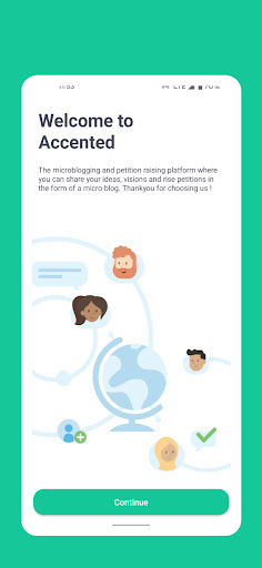 Android application Accented - Petition raising screenshort