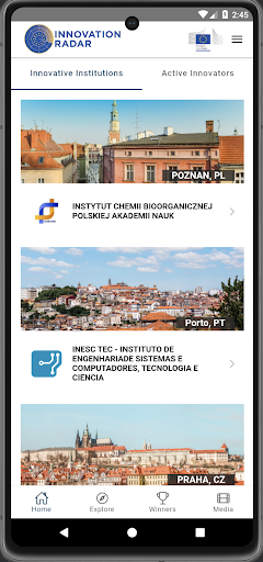 Android application Innovation Radar screenshort