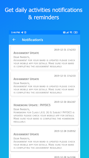 EDRP Connect - App for Parents Screen 3