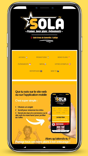 Android application Sola TV screenshort
