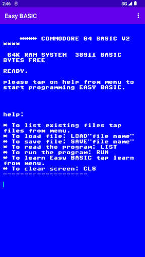 Easy BASIC - CBM Flavor Screen 2