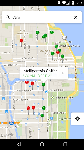 Android application OpenGo - Find places open now screenshort