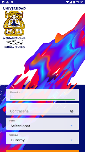 Android application Universidad Mesoamericana screenshort