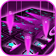 Hologram 3d Tech Stage Keyboard Theme