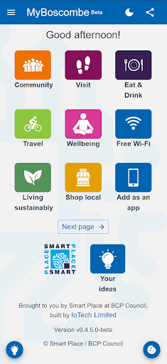Android application MyBoscombe screenshort