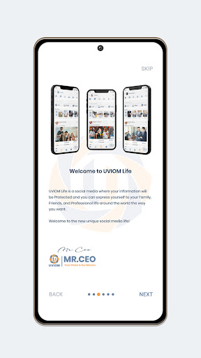 Android application UVIOM screenshort