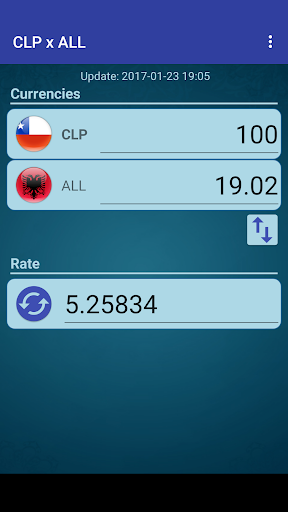 Android application Chile Peso x Albanian Lek screenshort