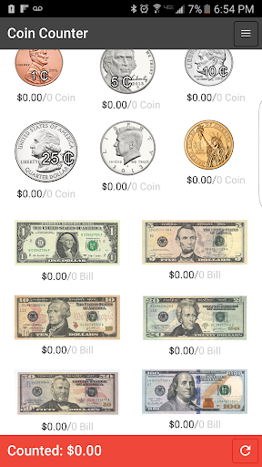 Android application Coin Counter by Weight screenshort