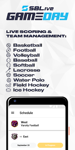 Android application SBLive GameDay screenshort