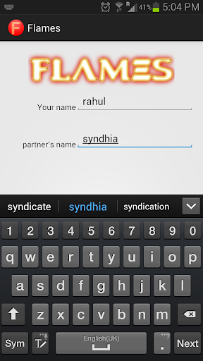 App screenshot