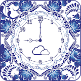 Flower clock wallpaper PRO icon