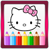 Coloring book for Kitty icon
