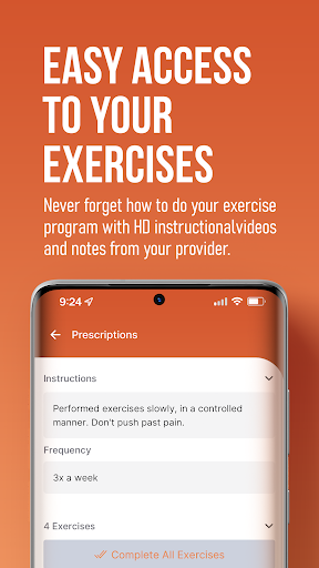 Android application Simply Physio screenshort
