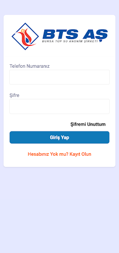Android application Bursa Tüp Su Sipariş screenshort