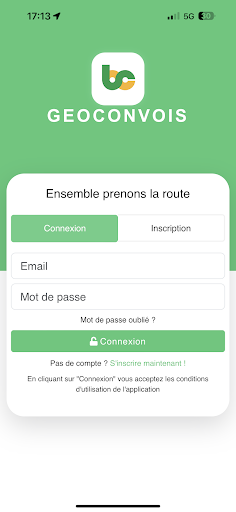 Android application GeoConvois screenshort
