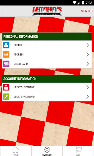 Screenshot of Antonio’s House of Pizza