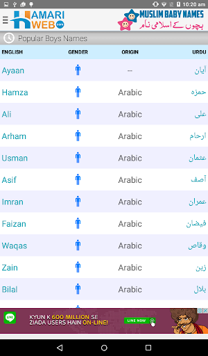 Muslim Baby Names & Meanings Islamic Boys & Girls  APK screenshots 12