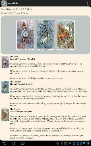 Screenshot of Paulina Tarot