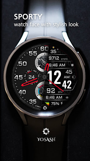 Android application H360 Analog Digital Watch Face screenshort