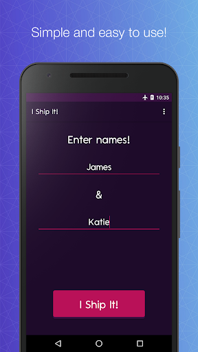 Android application I Ship It - Fandom Couple Name screenshort