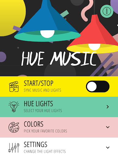 Screenshot of Hue Music Disco Lights Party