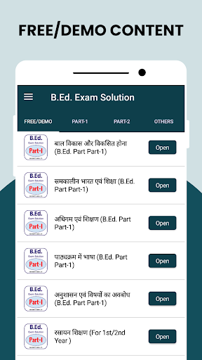 Android application B.Ed. Annual Exam Lesson Plan screenshort