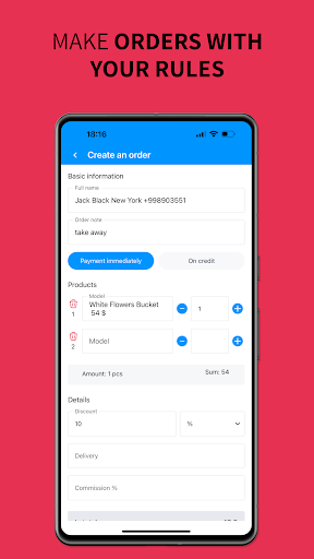 Inventory app, sales, invoices Screen 3
