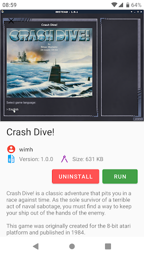 INSTEAD: Interactive Fiction Screen 2