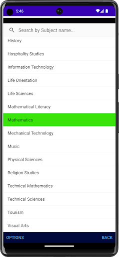 Android application Grade 12 Question Paper Matric screenshort