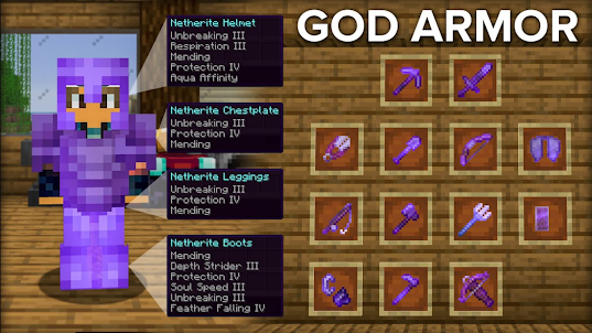 Armor & Weapons Addon for MCPE