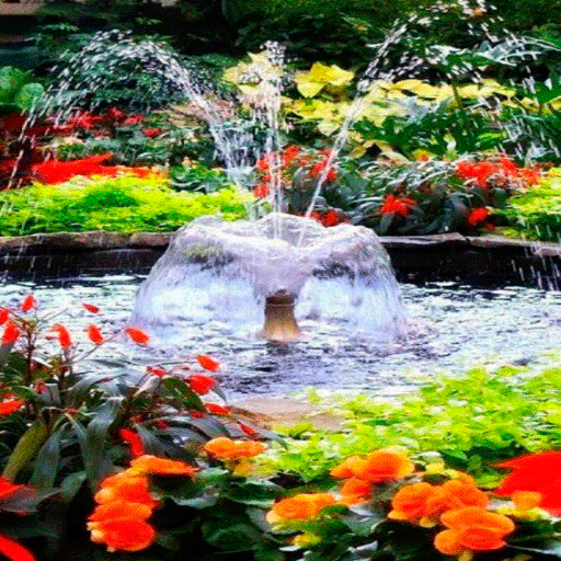 Flowers Park Fountain LWP  Icon