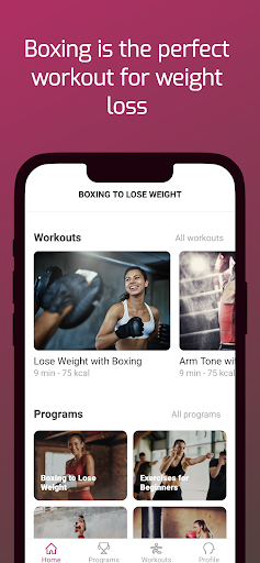 Android application Boxing to Lose Weight screenshort