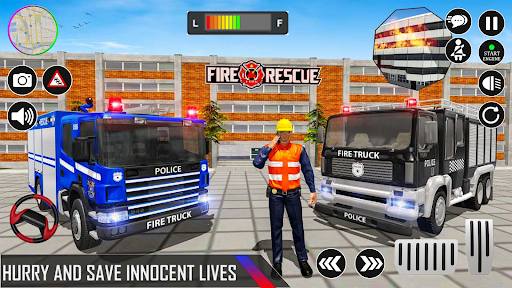Android application Police Ambulance Fire Truck screenshort