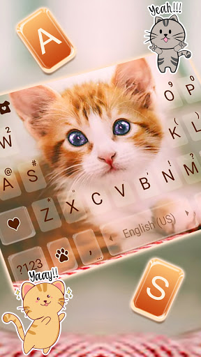 Ginger Kitten Keyboard Backgro Screen 2