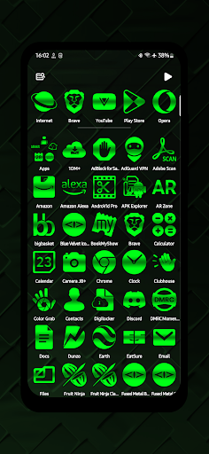 Green Fused Metal Icon Pack Screen 2