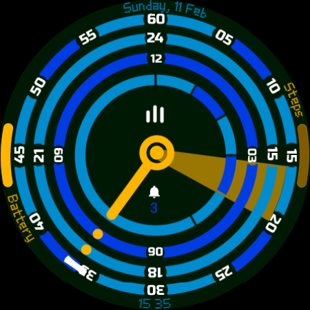 Screenshot of Bullseye Watch Face