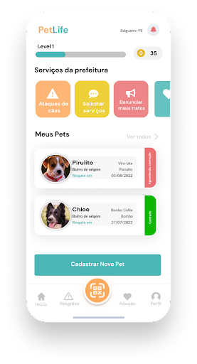 Android application PetLife screenshort