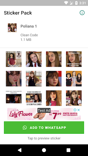 Stickers Poliana WAStickerApps Screen 2