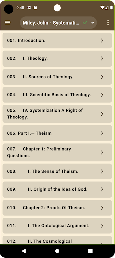 Android application Systematic Theology screenshort
