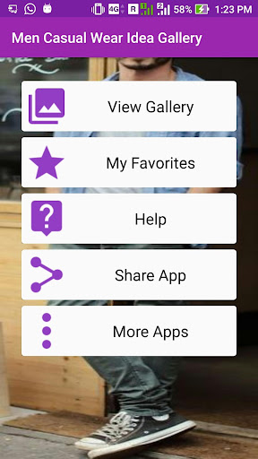 Android application Men Casual Wear Idea Gallery screenshort