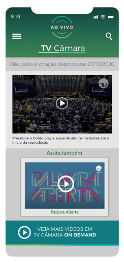 Câmara ao Vivo Screen 3