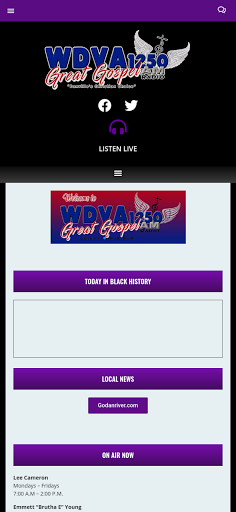 WDVA Radio Screen 2