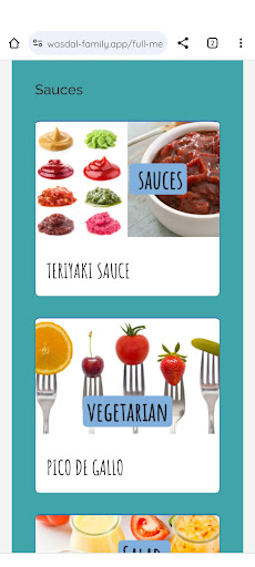 Wasdal Family Recipes Screen 2
