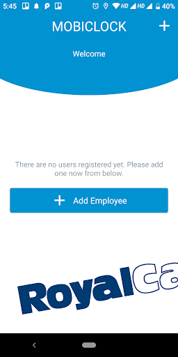Android application RoyalCargo MobiClock screenshort