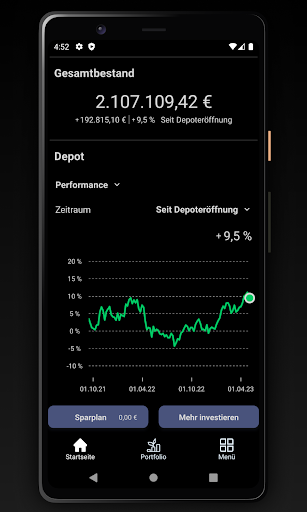 Android application Goldmarie Finanzen screenshort