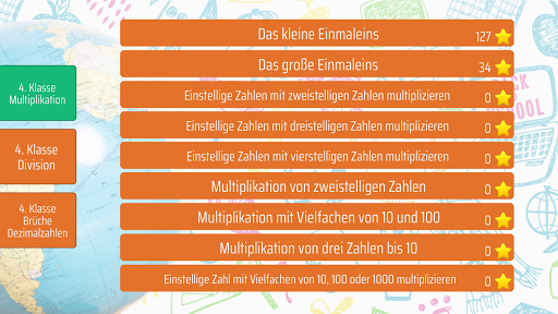 Android application Mathe 4. Klasse screenshort