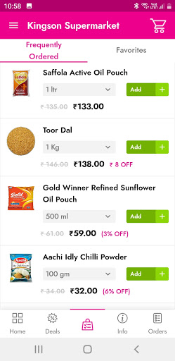 Kingson.in - Online Grocery Screen 2
