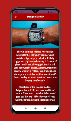 Android application amazfit neo Guide screenshort